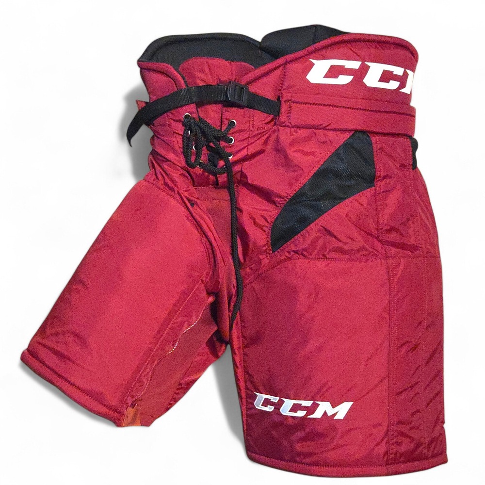 CCM Ice Hockey Pants CCM Mens Small HP35 Red Maroon Padded Pro Stock Zippers EUC
